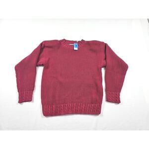 Partners Mervyns Knit Sweater, Pinkish Red Berry Color Womens Sz M-L? 1980s